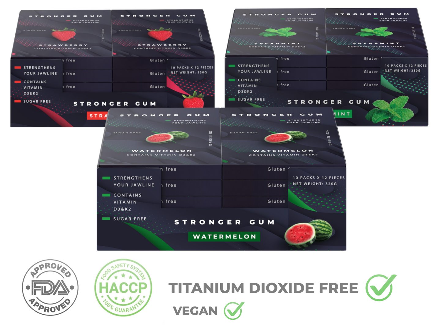 Regular Set: 3 Packs for Price of 2 (960g) - Hard gum | Optimal Shore Rigidity for Jaw Growth