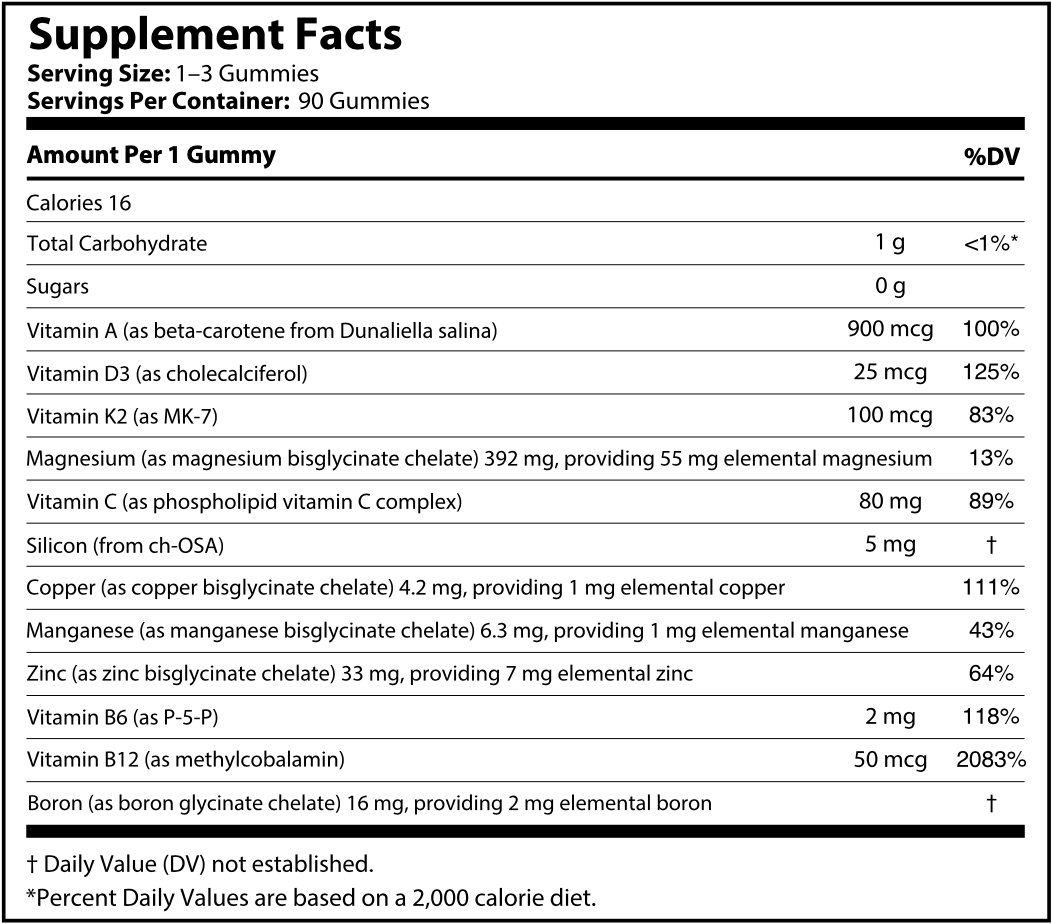 Full Nutrition System: Bone & Muscle - Multivitamin + Minerals, 90 Gummies